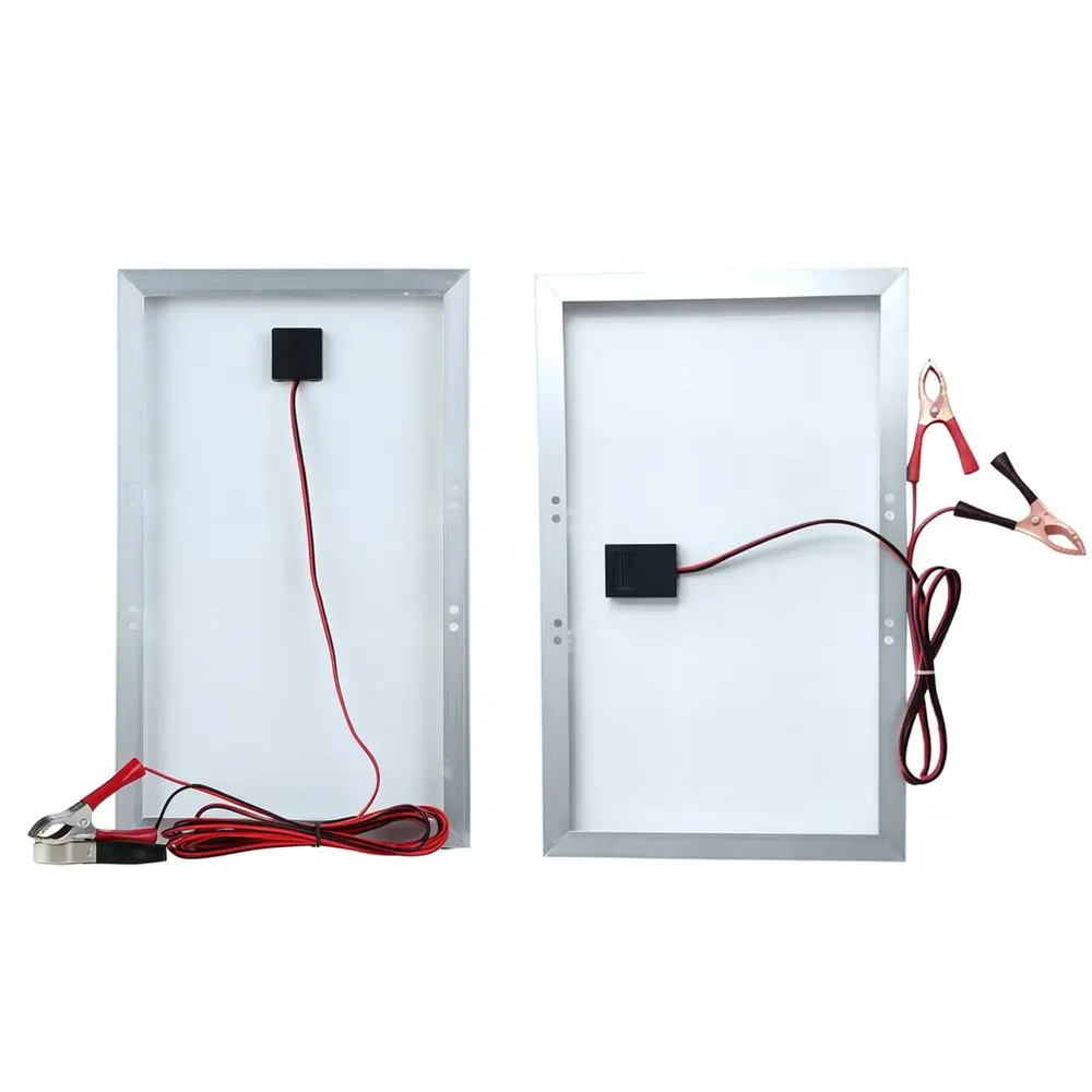 Portable 10W Solar Photovoltaic Panel Kit 12V 18V Regulator Controller For Battery Charger Camping RV Power Solution