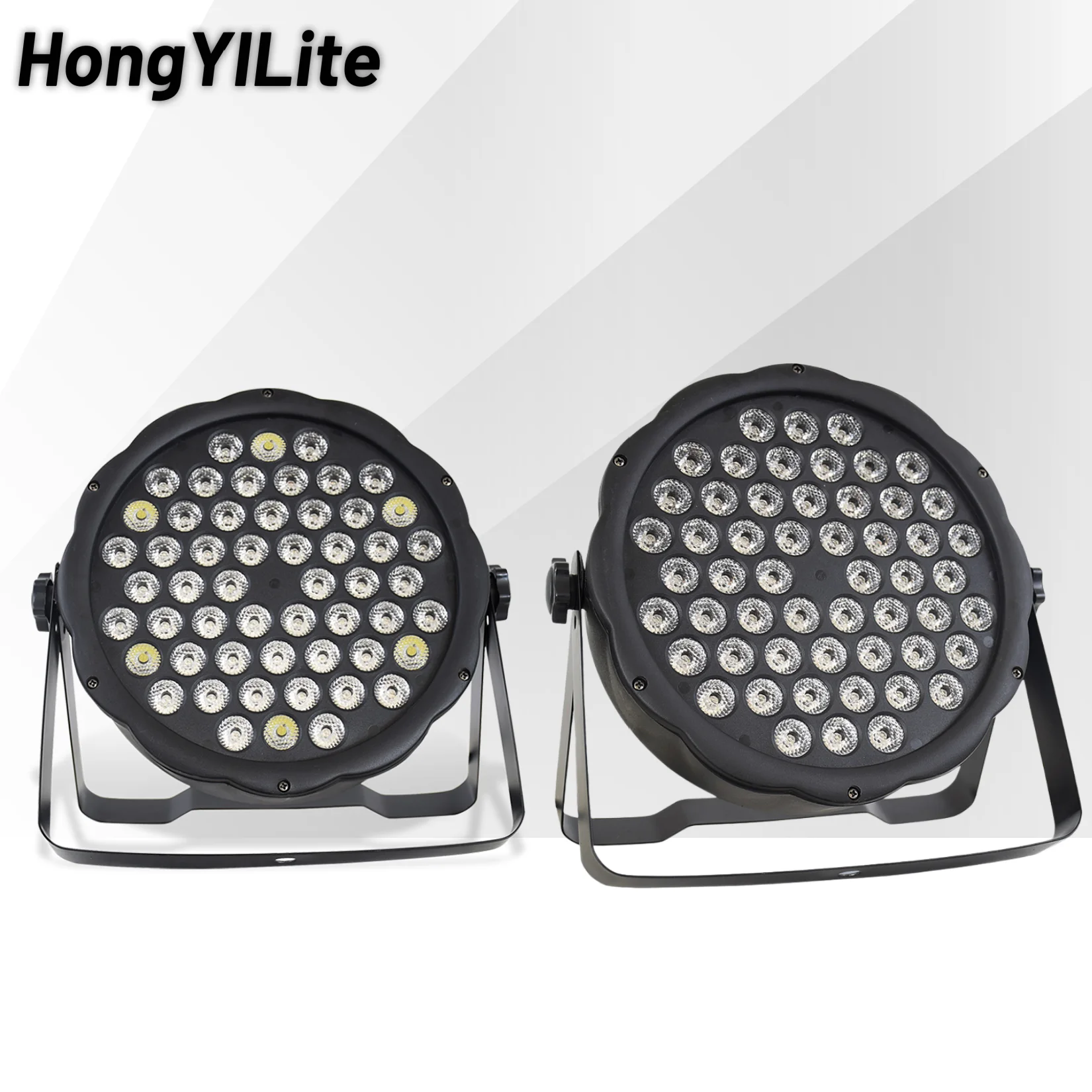 

HongYiLite LED Flat PAR Light 54x3W RGBW DMX512 Sound Control 8CH Stage Lighting Strobe Effect For Club Party Wedding Disco DJ