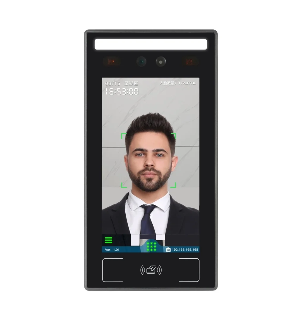 

Popular Hot sell Wall-Mounted Automatic Biometric Face & Fingerprint Recognition Access Control Terminal Non-Contact with Motion