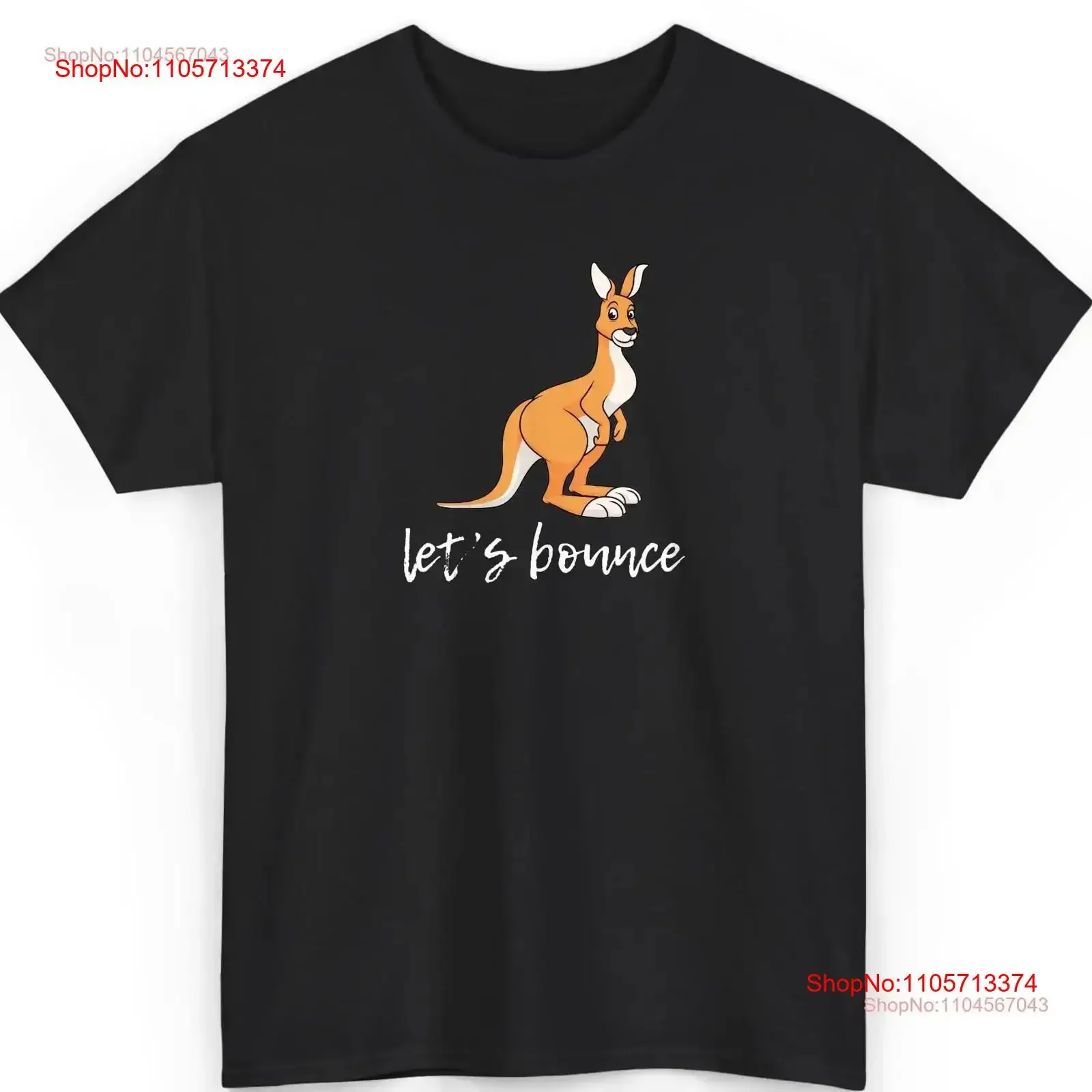 Kangaroo T Shirt Let's Bounce Funny Animal Australian Wildlife Lover Cute Cartoon vintage Washed designer clothes Soft Casual