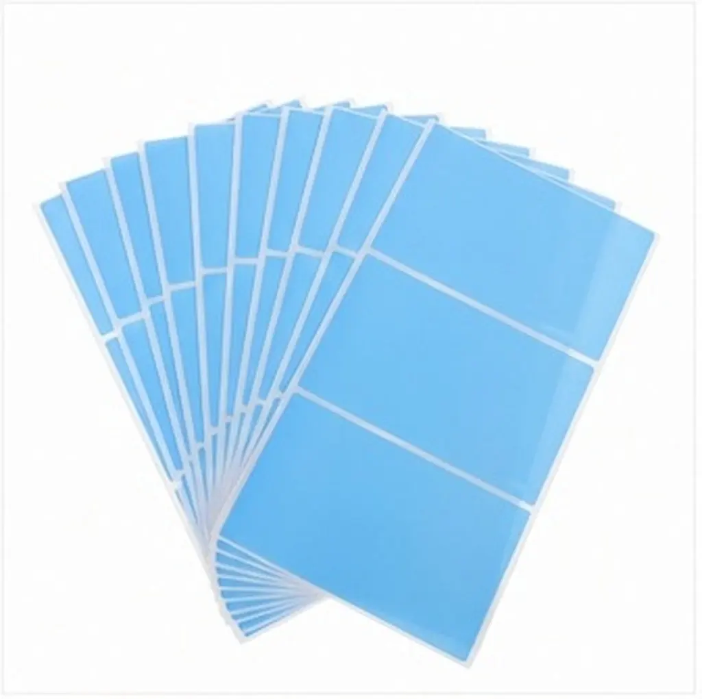 150Pcs Removable Adhesive Moving Labels Blue 2x4 Inch Blank Writable Rectangular Tags for Organizing Storage Bins Boxes No