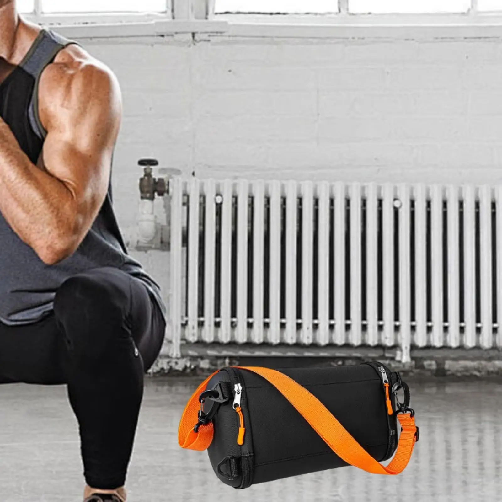 

Men Crossbody Bag Waterproof Duffel Sports Sling Shoulder Daypack for Travel Exercise Basketball Training