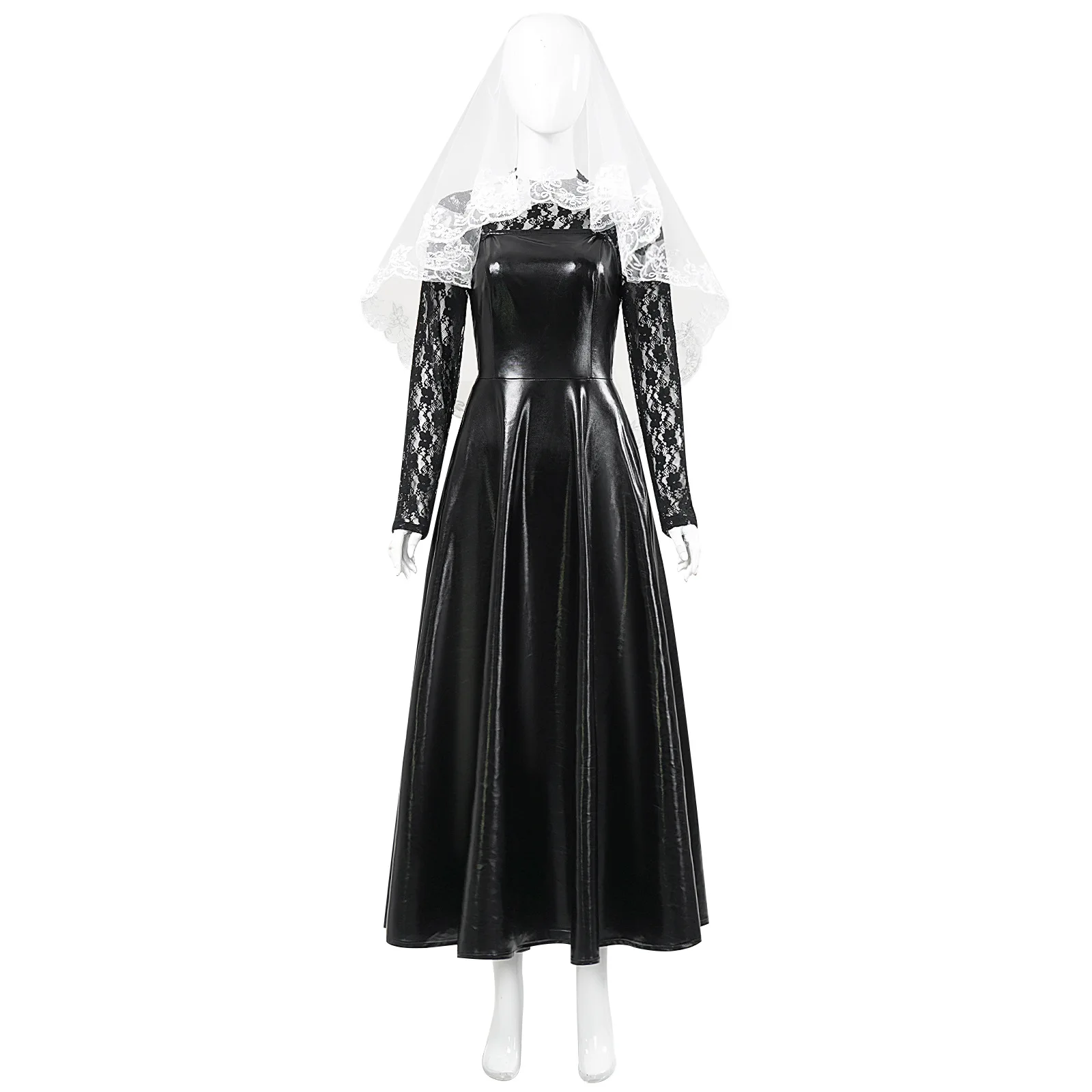 

Sakamoto's Daily Cosplay Dress A Large Buddha Black Lace Dress Cosplay Anime Character Costume