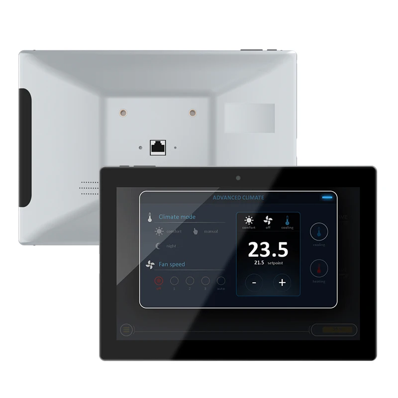 Loxone 10.1 بوصة Android POE Tablet شاشة تعمل باللمس مثبتة على الحائط USB Ethernet كاميرا WiFi صناعية متضمنة
