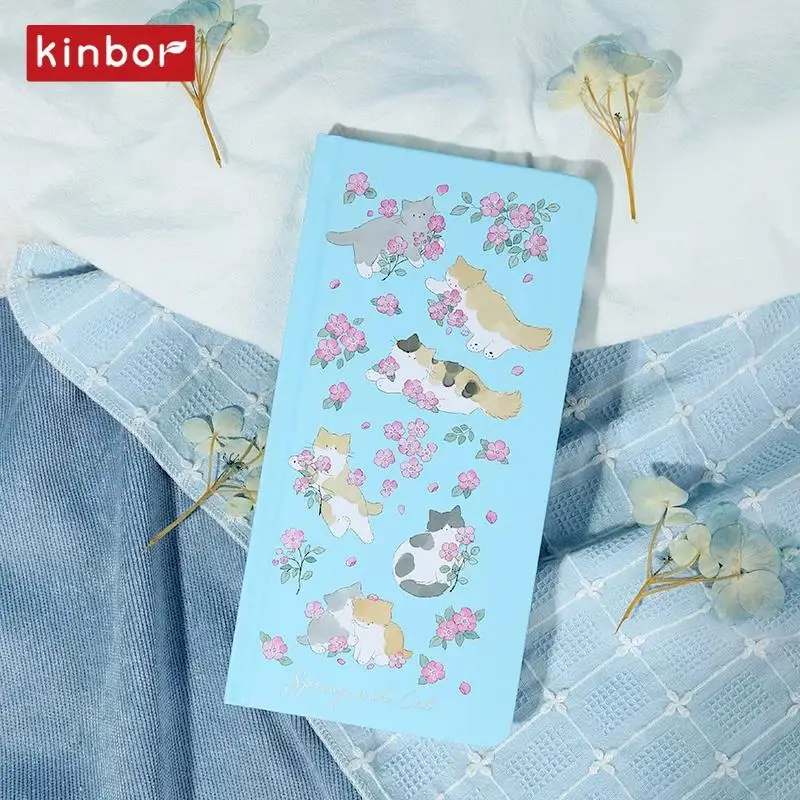 NEW Kinbor Weekly Planner Notebook,Self-Refill Page Aesthetic Hardcover Journal,2Page a Week,Cute Illustrated Agenda ForStudents