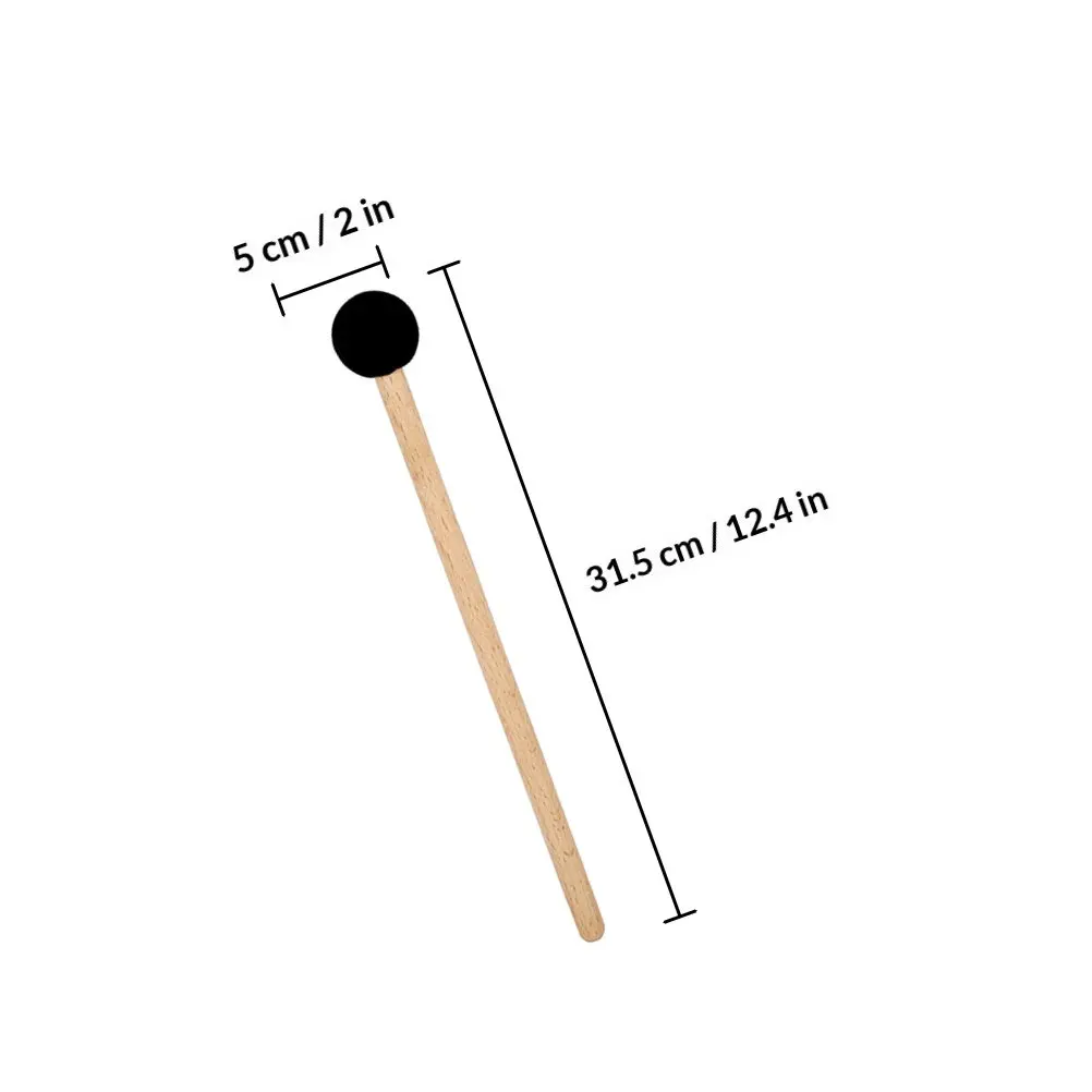 Lightweight Portable Rubber Head Drum Mallet with Premium Wooden Handle Perfect for Drum Practice Performance Bass Snare