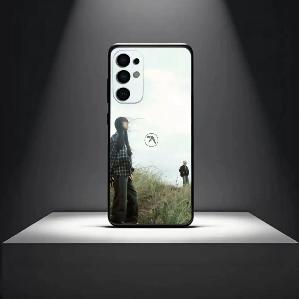 حافظة لهاتف سامسونج S 25,24,23,22,30,21,10,9,Ultra,Plus,Lite,FE,4,5G حافظة سوداء ناعمة بشعار Art A-Aphex T-Twin #3