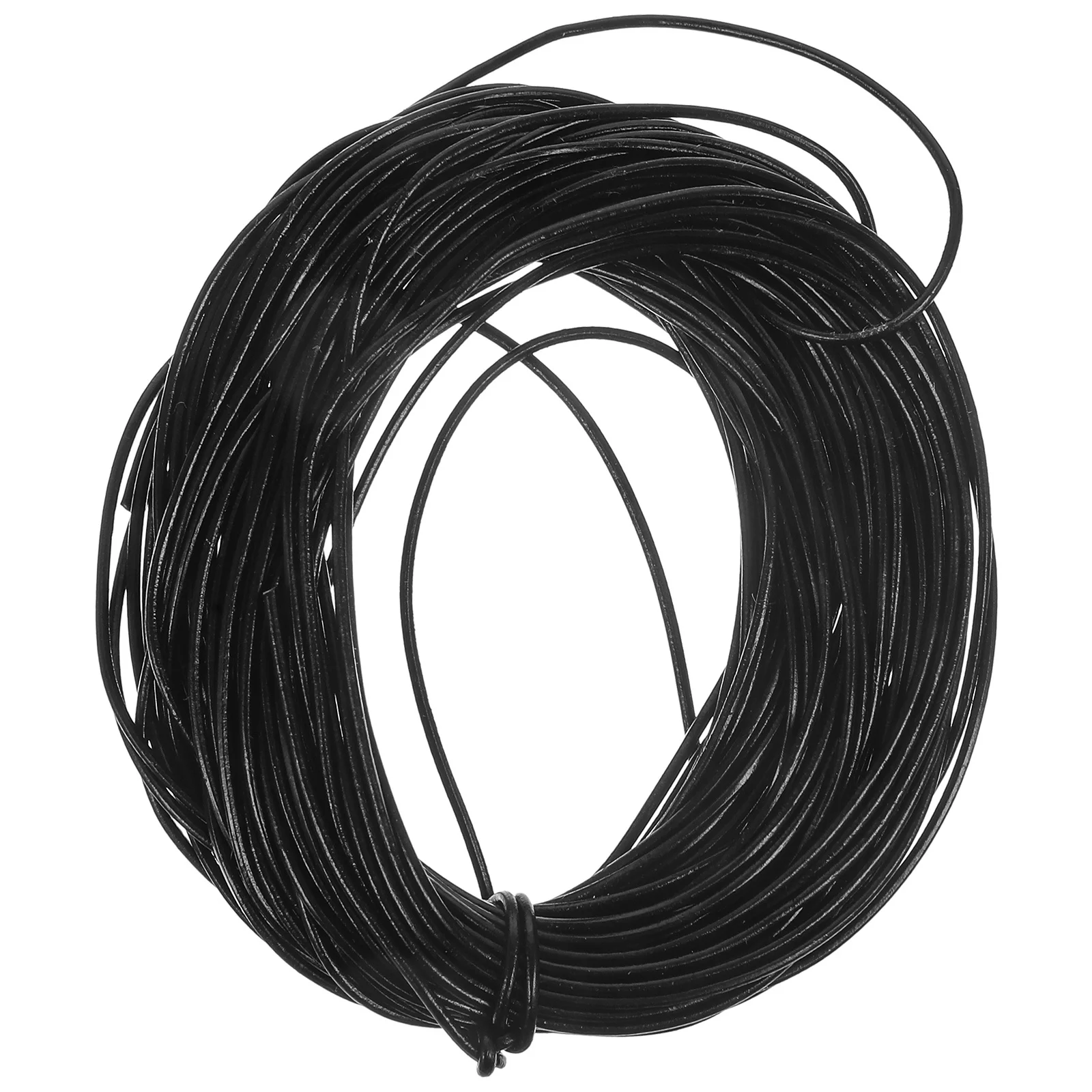 

1Mm Handmade Cowhide Rope Accessory Fine Workmanship Cord for DIY Shoes Clothing Jewelry Projects Black