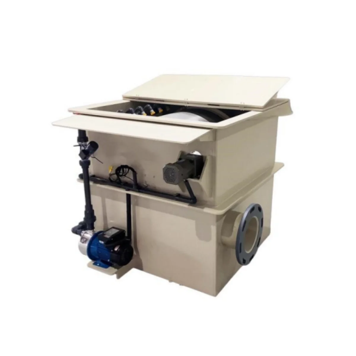 30 Ton Water Treatment Capacity Rotary Drum Filter 200 Mesh Aquaculture Fishery Biological Filtration Equipment