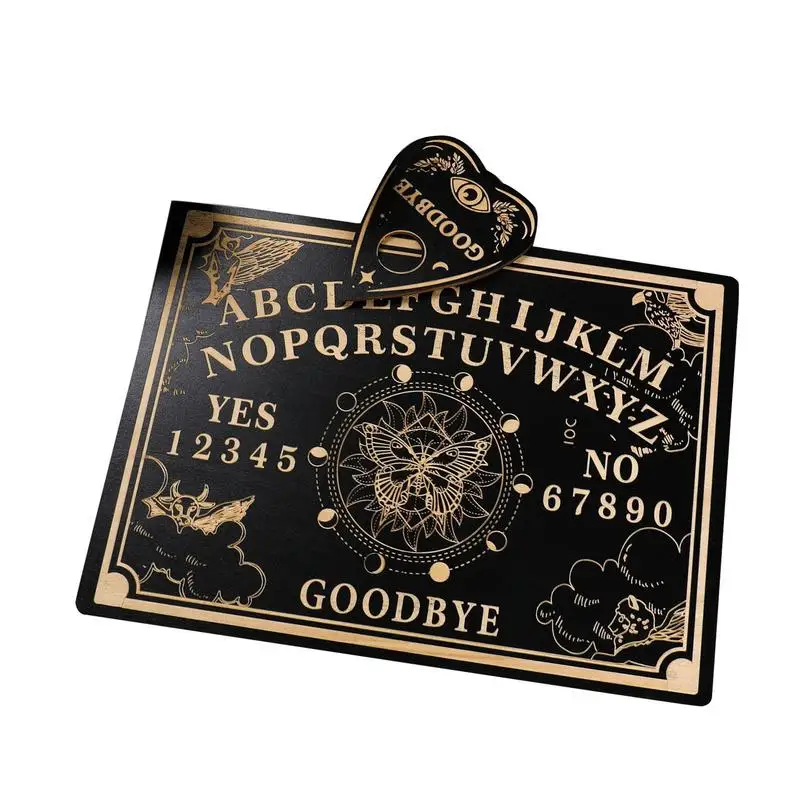 12inch Ouija Board Wooden Divination Pendulum Board Engraved Ma-gic Board Metaphysical Message Witch Pendulum Board Kit