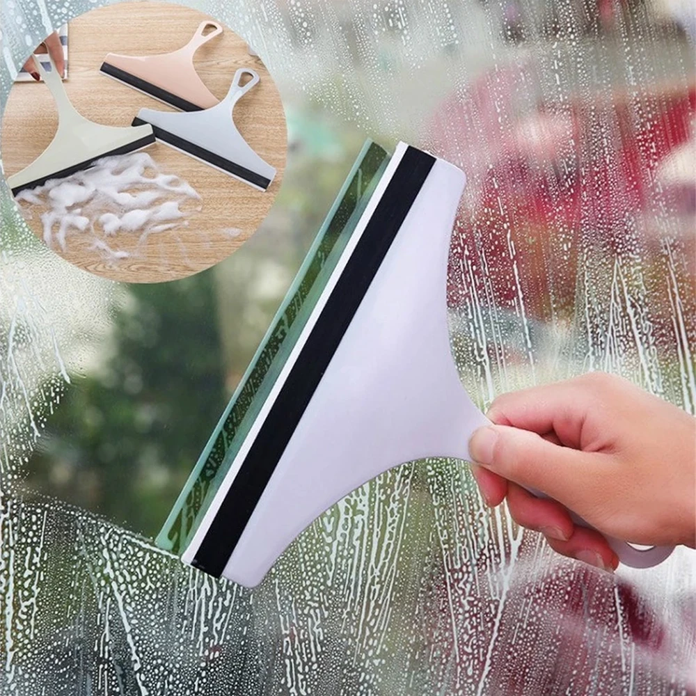 المنزلية تنظيف مرآة حمام نظافة مع حامل شفرة سيليكون هوك سيارة الزجاج دش ممسحة زجاج النافذة ممسحة مكشطة