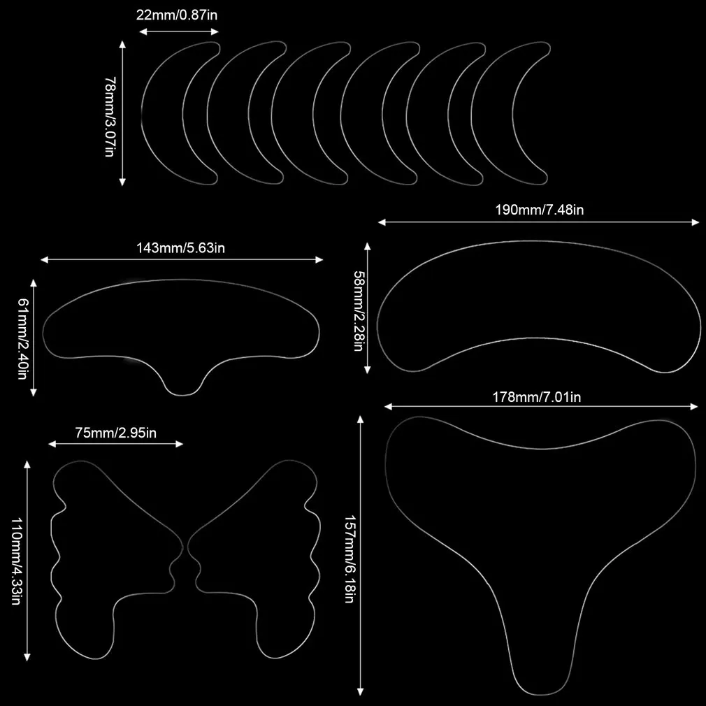 قابلة لإعادة الاستخدام سيليكون المضادة للتجاعيد بقع الوجه Forehead الرقبة العين المضادة للتجاعيد ملصقا وسادة الوجه رفع قناع أشرطة أداة العناية بالبشرة