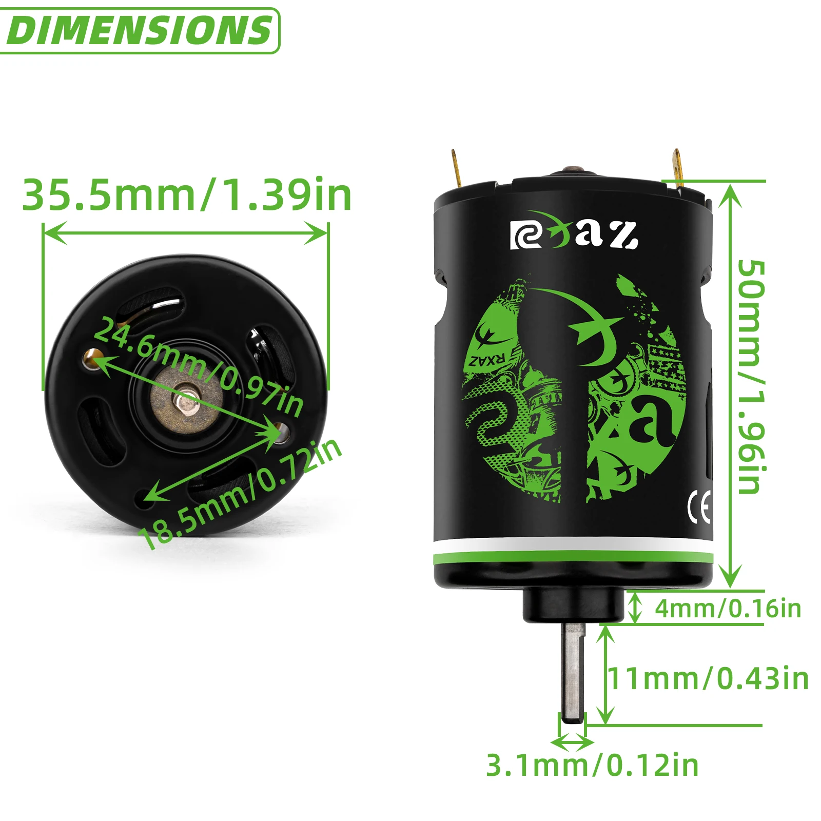 RC 540 10T-80T กันน้ำมอเตอร์,60A ESC สำหรับ 1:10 RC รถตีนตะขาบ Wltoys Axial SCX10 Kypsho Redcat Gen8 Traxxas TRX4 TRX6