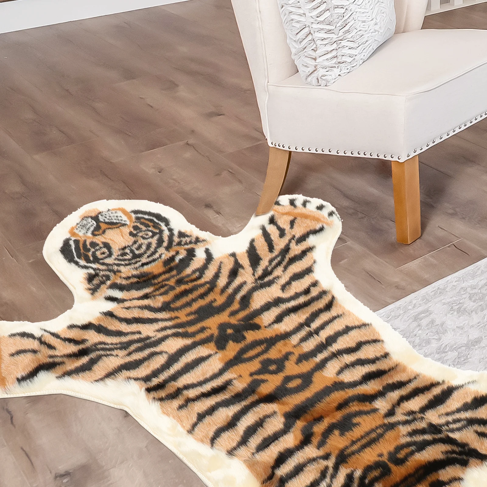 

Short Pile Leopard Print Carpet Washable Rug For Living Room Bedroom Hallway Floor Mat Home Decoration Imitation Animal Rug