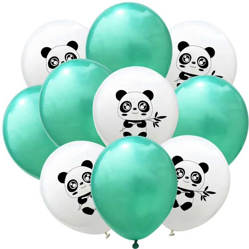 10/15pcs 12inch Panda Latex Balloon Bamboo Pattern Decoration Panda Theme Party Confetti Balloon Baby Shower Birthday Supplies