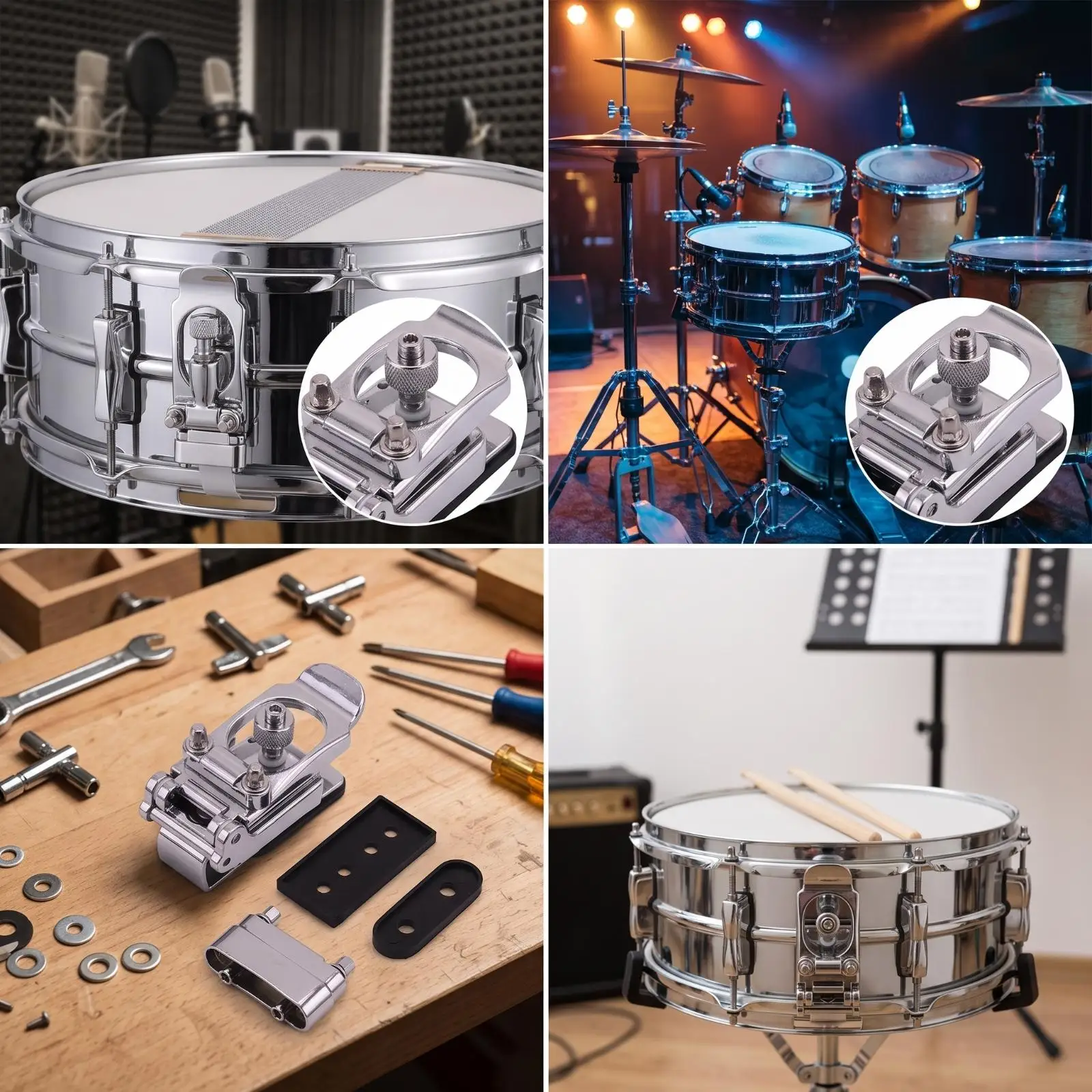 Zinc Alloy Snare Drum Strainer Throw Off Adjuster Hardware Component for 14 Inch Snare Drum Accessories