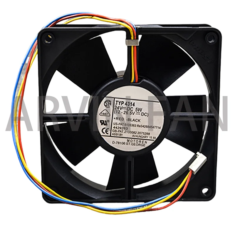 TYP 4314S 12032 24V5W 3-wire Double Ball Converter Cooling Fan