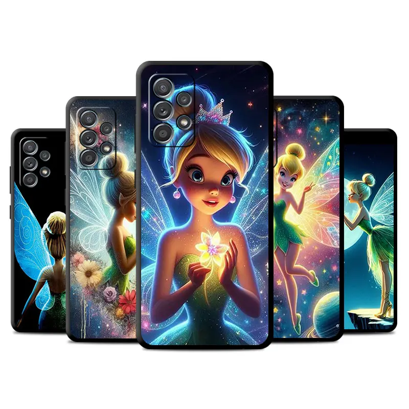 Case for Samsung Galaxy A54 A52 A14 A53 A12 A13 A50 A23 A71 A34 A51 A33 A21s A70 A32 Phone Cover Disney Princess Tinker Bell