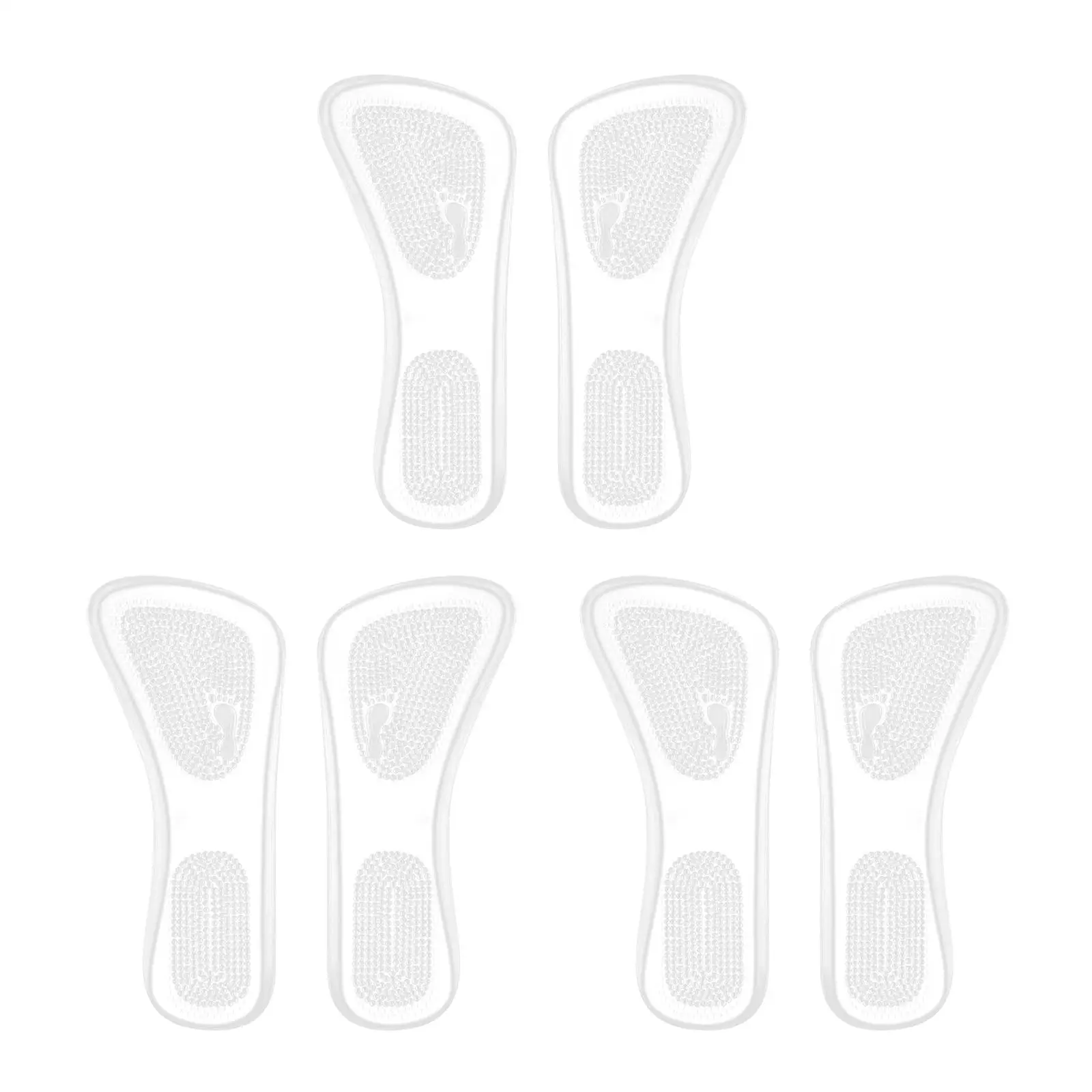 

Transparent High Heel Insoles Invisible Heels Lift Inserts Soft Cushion Insoles for Dancing Walking Shoes Flats Sandals