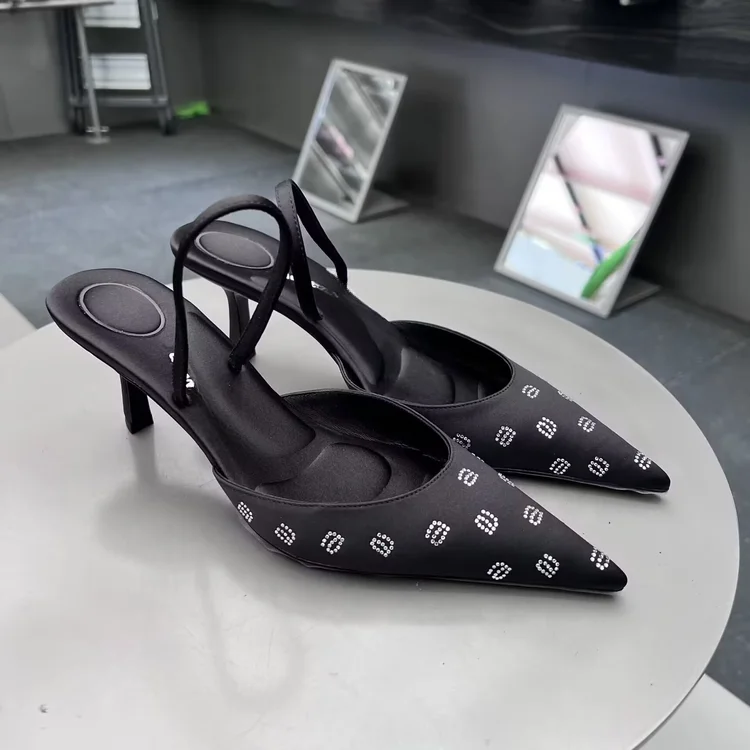 2023 Summer New Brand Pointy Women Sandals Fashion Simple Backless Heels Elegant Sexy Heels for Party High Heels Women Shoes