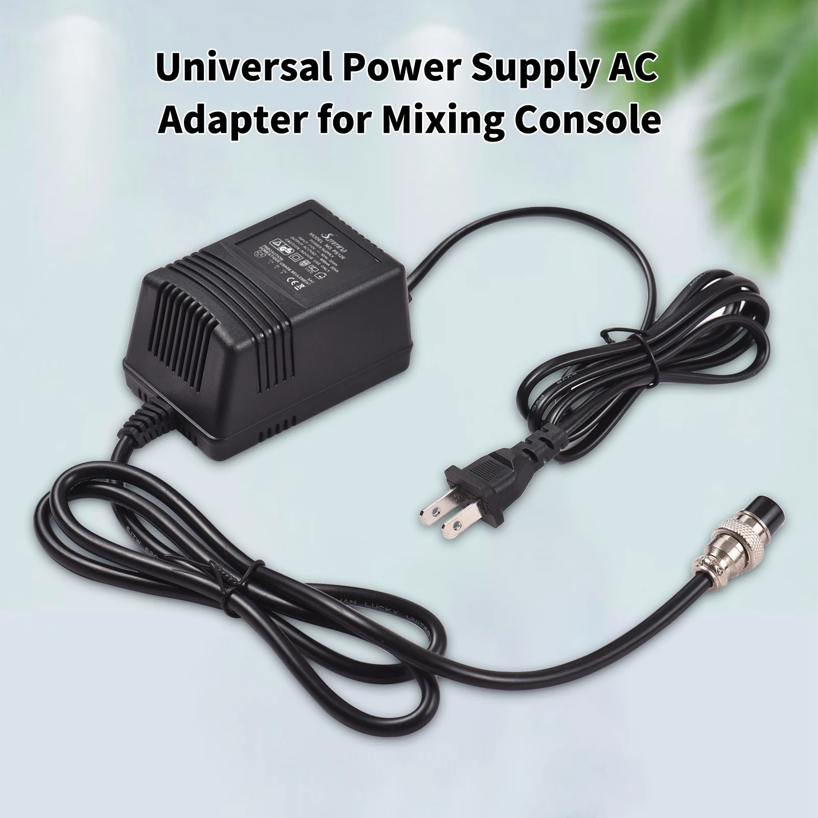 Summina 17V 600mA Mixing Console Mixer Power Supply AC Adapter 3-Pin Connector 110V Input US Plug for Yam-ha F4/F7/6FX/MG82X