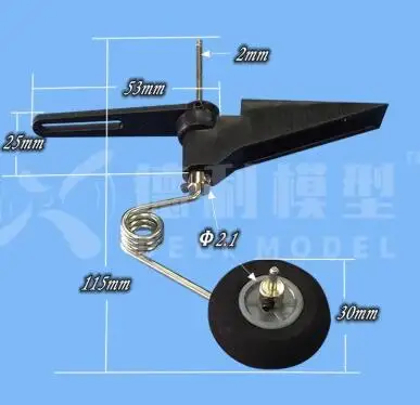 ​ Amortisseur à ressort pour avion RC, roue arrière, ensemble de train d'atterrissage, support d'amortissement universel en caoutchouc pour avion RC 40 50 60-120 ​