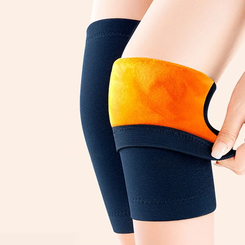 Universal Thickened Fur Knee Protector Anti Cold Warm Knee Pads Thick Velvet Heat Storage Leg Protector Sports