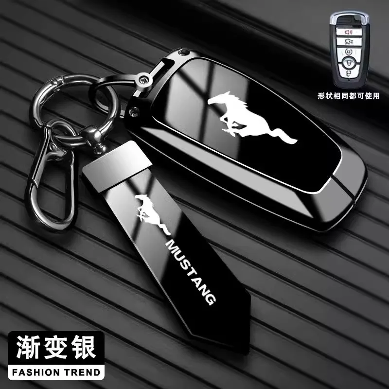 Zinc alloy Car Remote Key Case Cover Shell for Ford Fusion Mustang Explorer F150 Edge Mondeo Mk5 FocusMk4 2019 2020 2021 Sticker - view 3