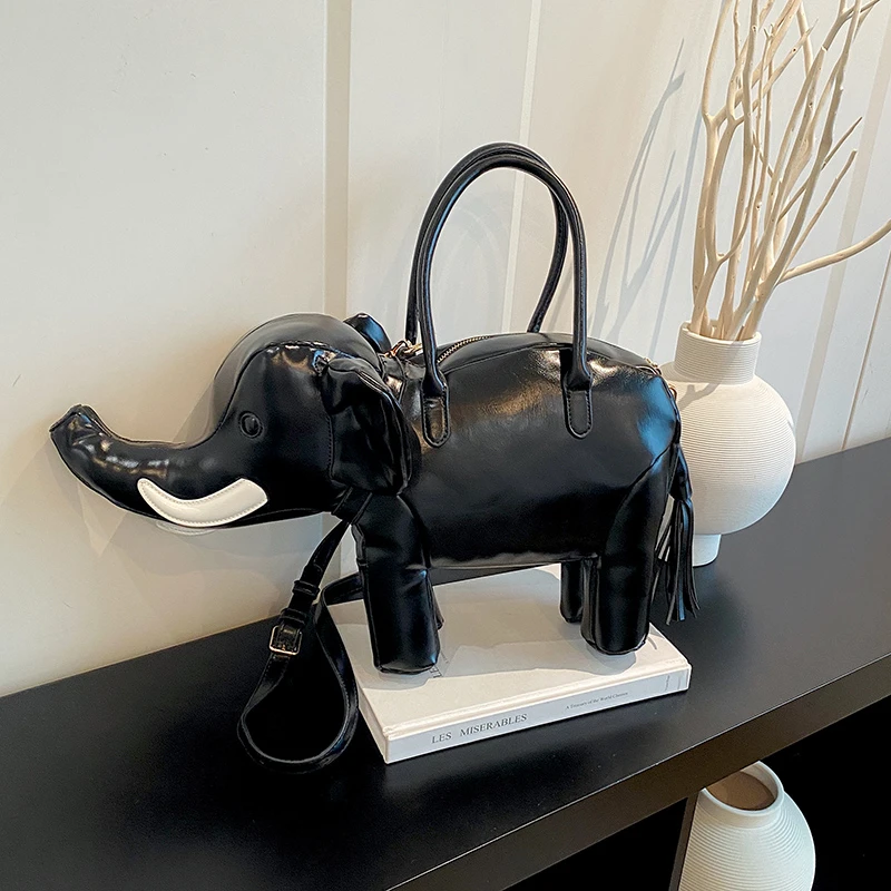 Fashion 3D Stereo Elephant Handbags Creative Cartoon Animal Shape Crossbody Bags Funny Novelty Party Unique Clutch Bag