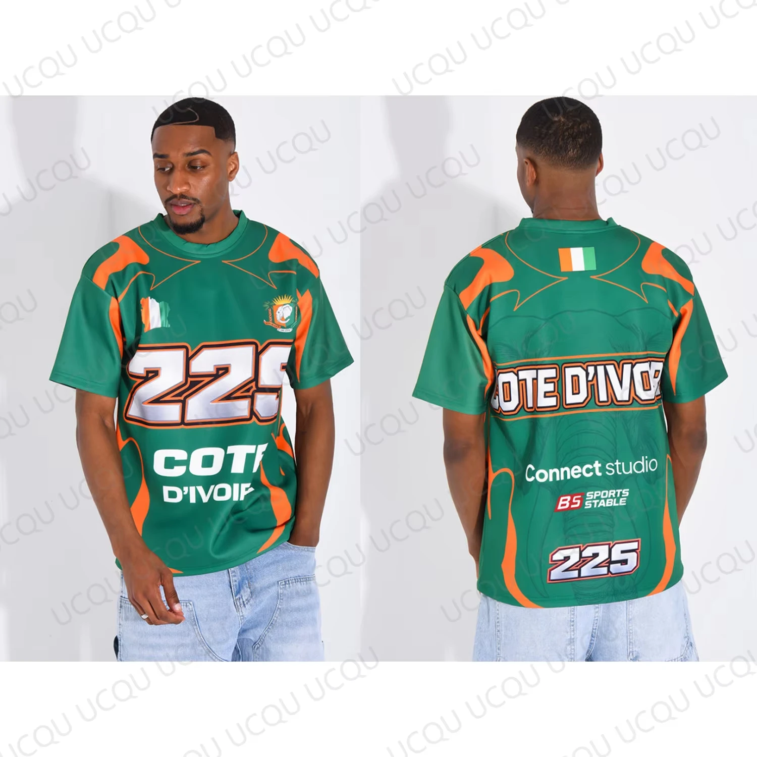 2026Cote d Ivoire 225 Orange Graphic T Shirt Ivory Coast Flag Short Sleeve Streetwear Jersey Men Women Summer Fan Top
