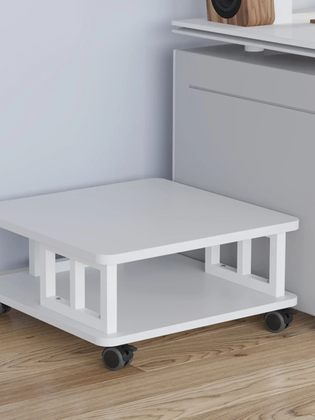 Large Printer Stand Mobile Office Desk Underneath Storage Ra Stand Floor Mounted Carbon Steel Organizer For Printer