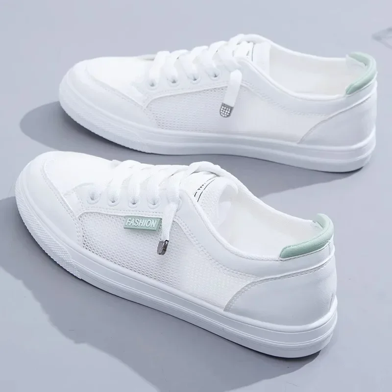 

Comfort Breathable White Shoes Women Shoes 2024 Women Non Slip Lace Up Sneakers Women Fashion Mesh Casual Sport Shoes