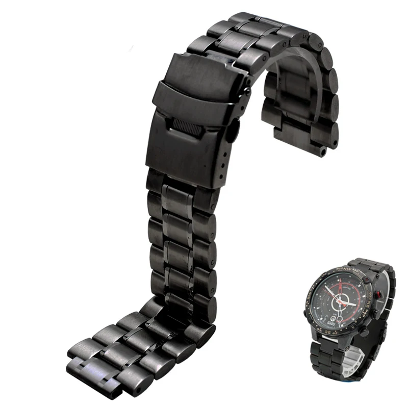 24*16mm For Casio G-SHOCK GST-B200 GST-B200D Watch Band Solid Stainless Steel Watch Strap Raised Steel With Tools Men Bracelet