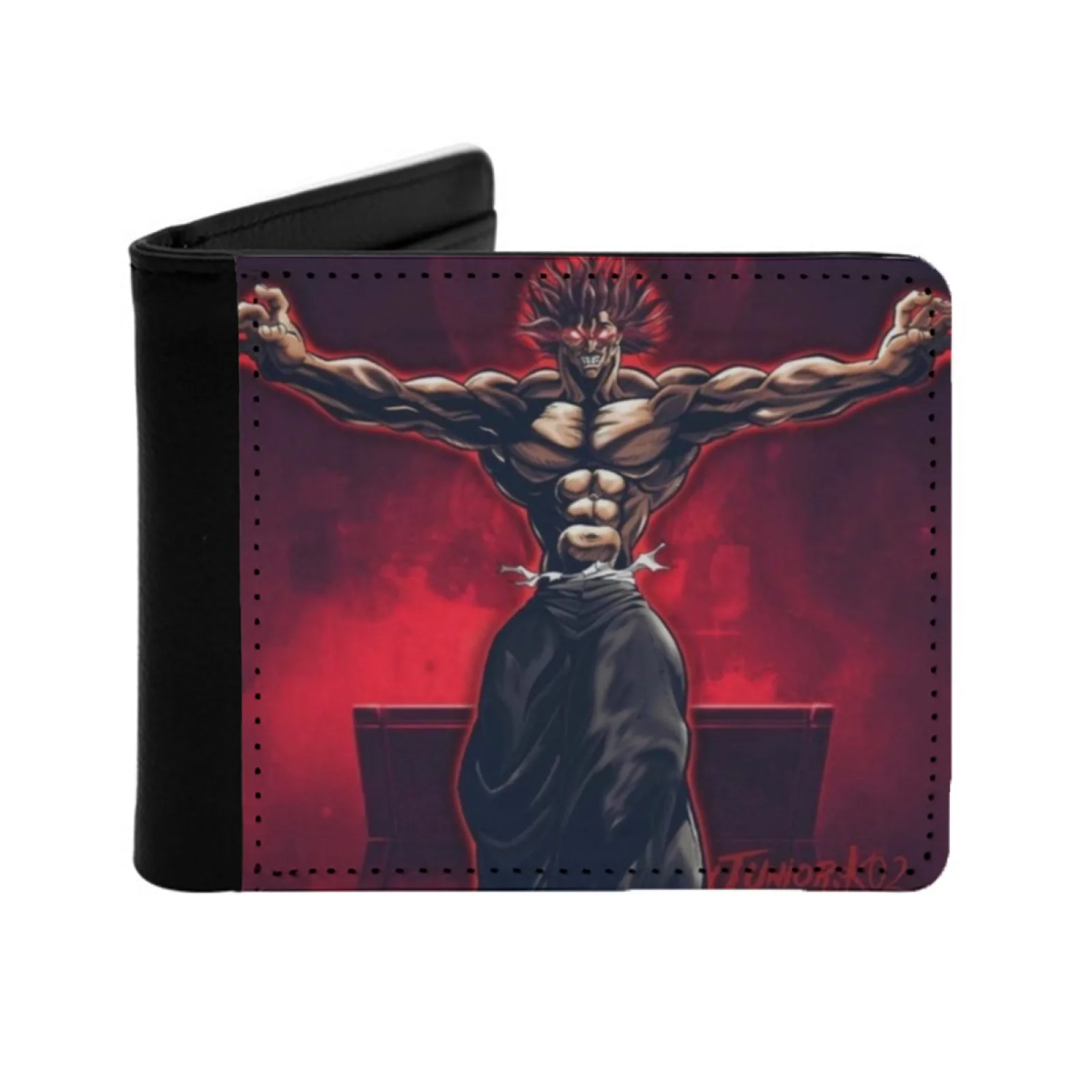 Yujiro Hanma Cover Phone Anime Fnaart New Print Wallet Short Men Wallets Credit Card Holder Purses Anime Art Personalized Print