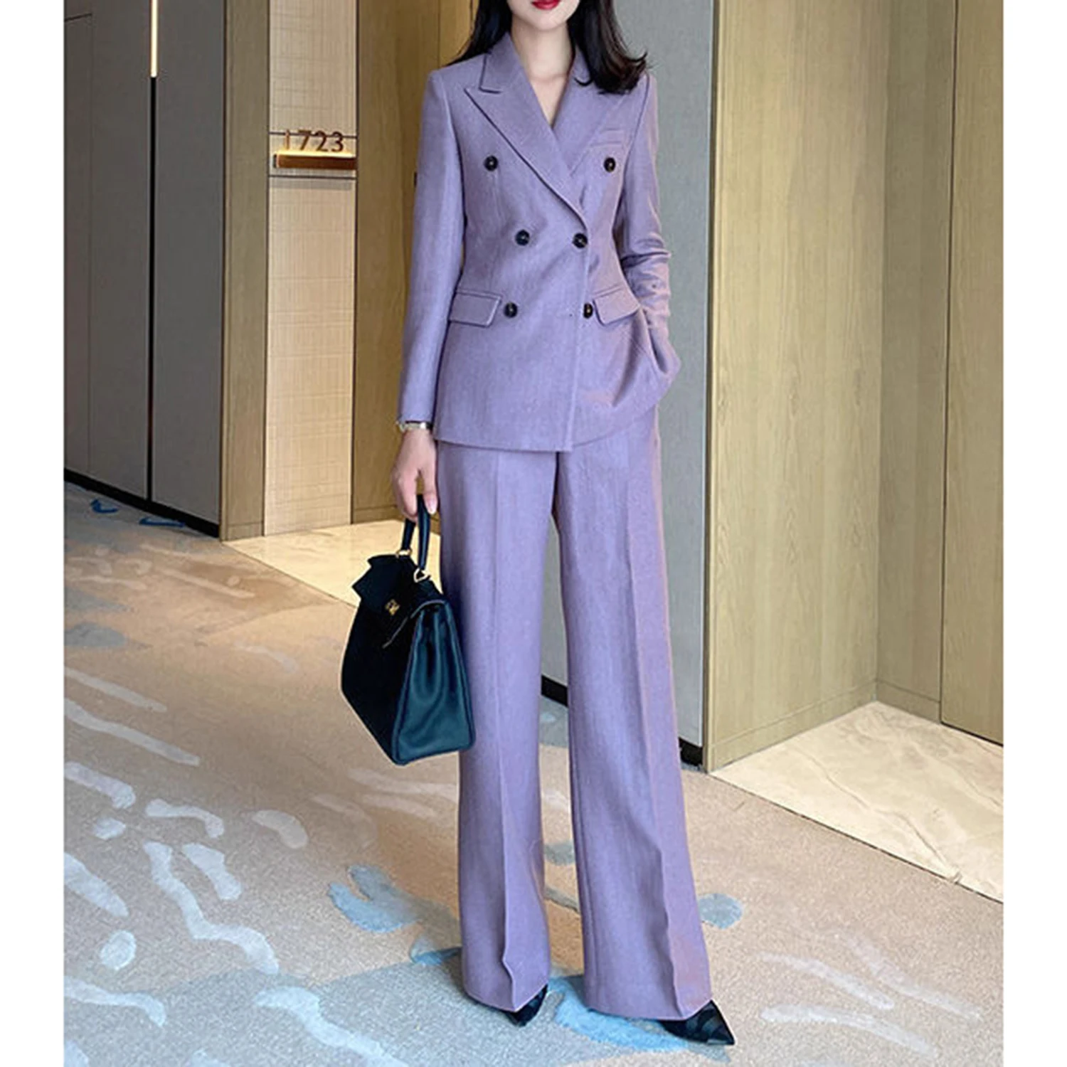 بدلة نسائية 3 قطع مجموعة Pantsuit ملابس عمل مكتبية سترة + سترة + بنطلون بدلات نسائية أنيقة مخصصة