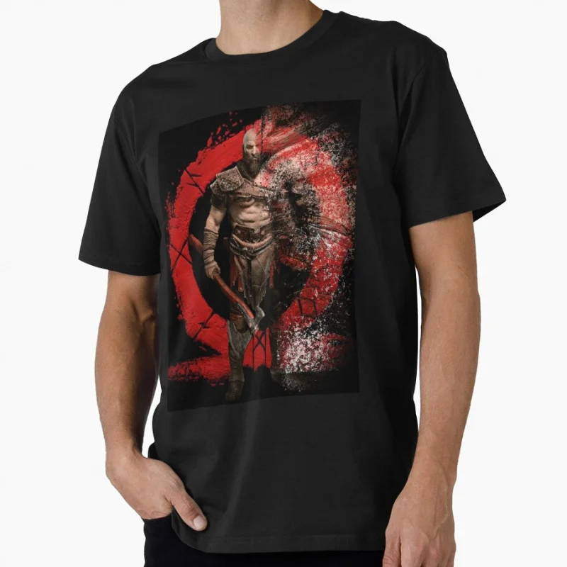 

Kratos God Of War Spartan Rage Graphic Tee 1212 Norse mythology Videogame Gift t shirt for man100% cotton All size top S-6XL