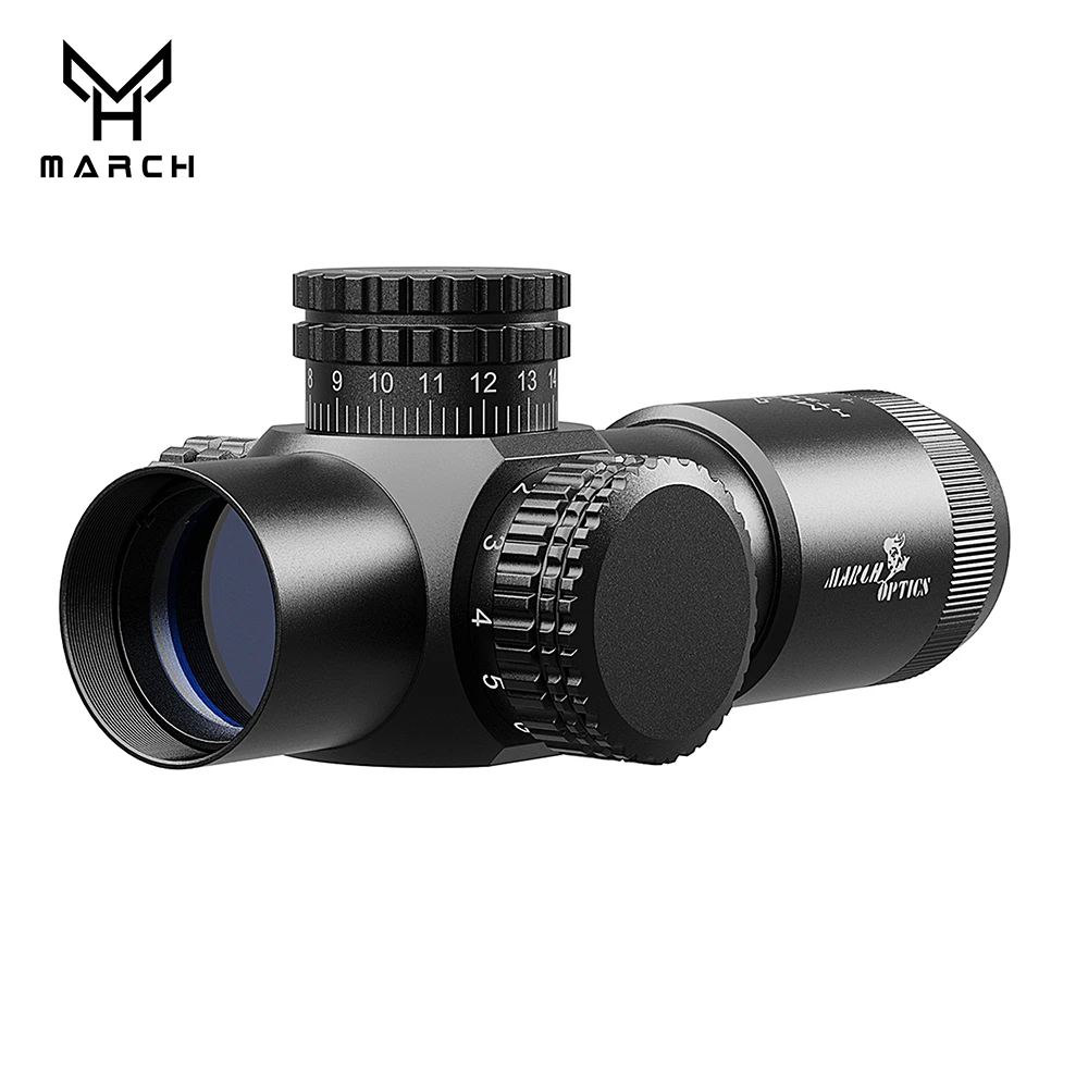 March HT 3x28IR Optic Short Riflescope Green Red Illuminatetion Compact Rifle Scope Hunting Airsoft Sight With Mount 30mm view 5