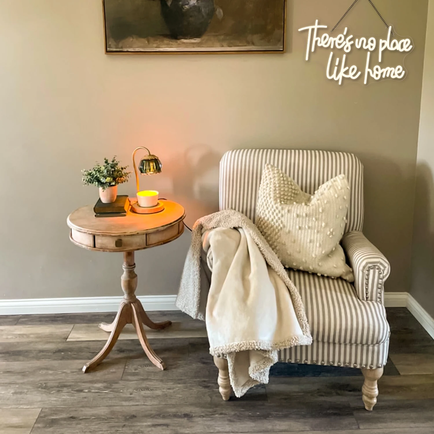 لا يوجد مكان مثل المنزل النيون Signr RoomWarm White لديكور الحائط لحفلات الزفاف المنزلية اتصال USB ديكور غرفة نوم 5/12 فولت