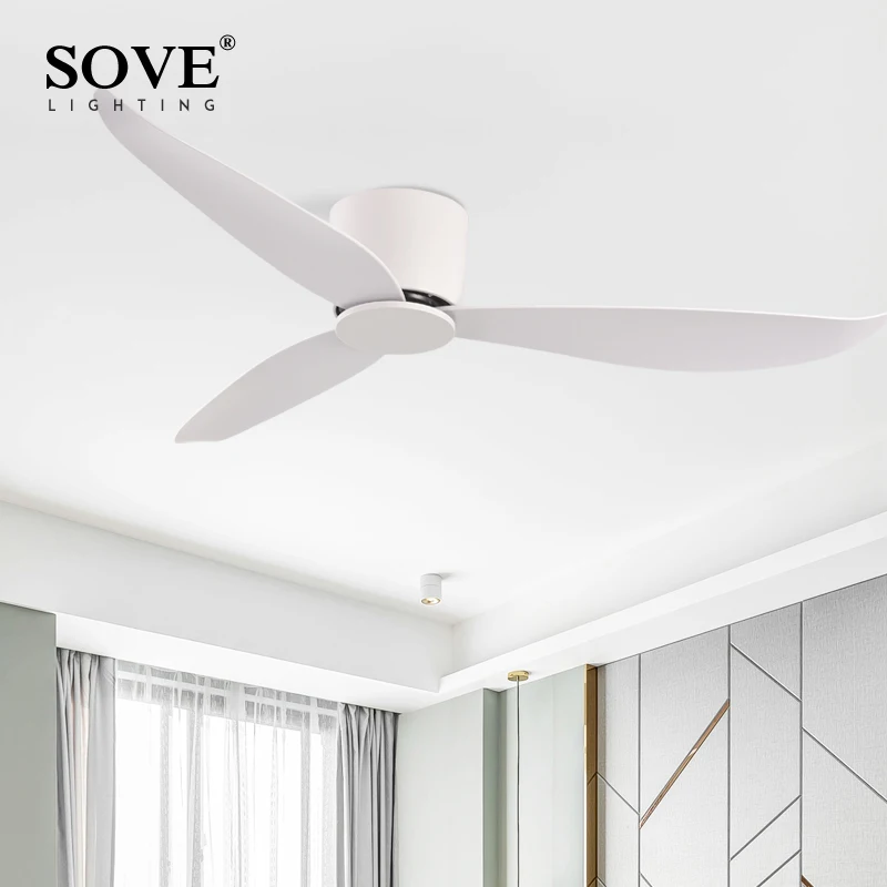 SOVE Low Floor Modern 30W BLDC Ceiling Fan with Remote Control Household Use Ventilation Fan Motor