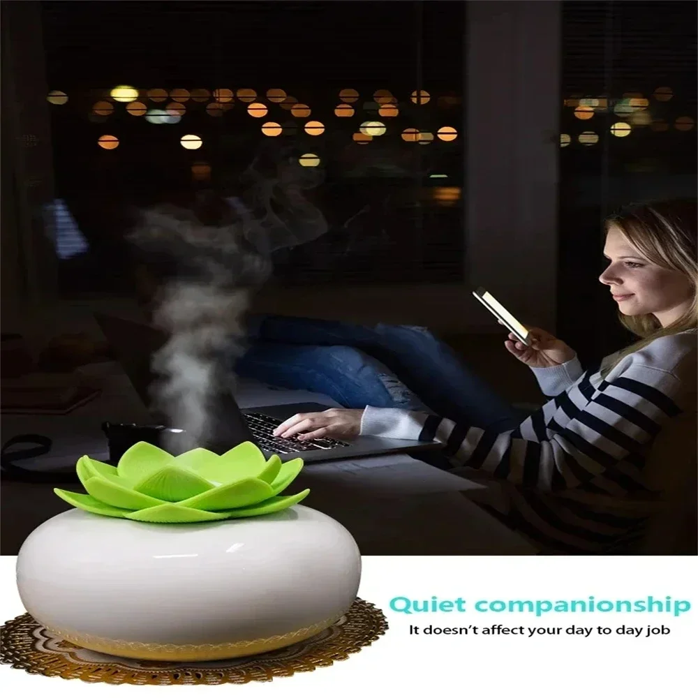 Umidificadores De Ar 200ml Cute Flower Essential Oil Diffuser Decorative Aromatherapy Car USB Mini Air Humidifier for Home Spa