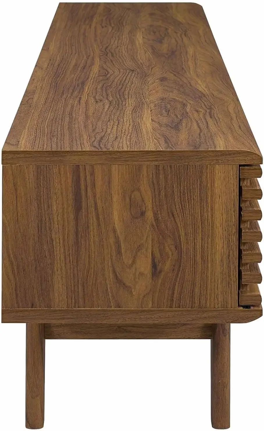 حامل تلفزيون ترفيهي حديث منخفض المستوى مقاس 70 بوصة من Home & Kitchen، مقاس 70 بوصة، من خشب الجوز