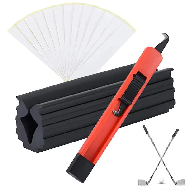 

Professional Golf Club Grip Kit Tape Strips Vise Clamp Fixtures Regripping Club Cover Removal Repair Tool Set Replacement