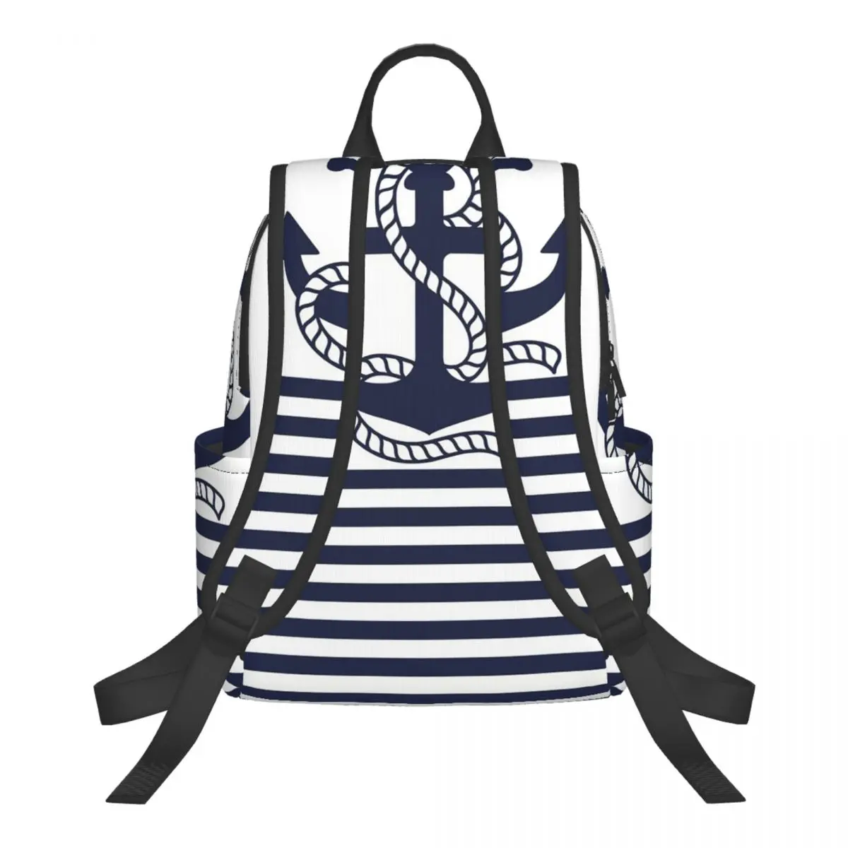 Navy Ship Anchor Theme Student Backpack School Bag Hiking Travel Daypack for Men Women Bookbag Shoulder Bags
