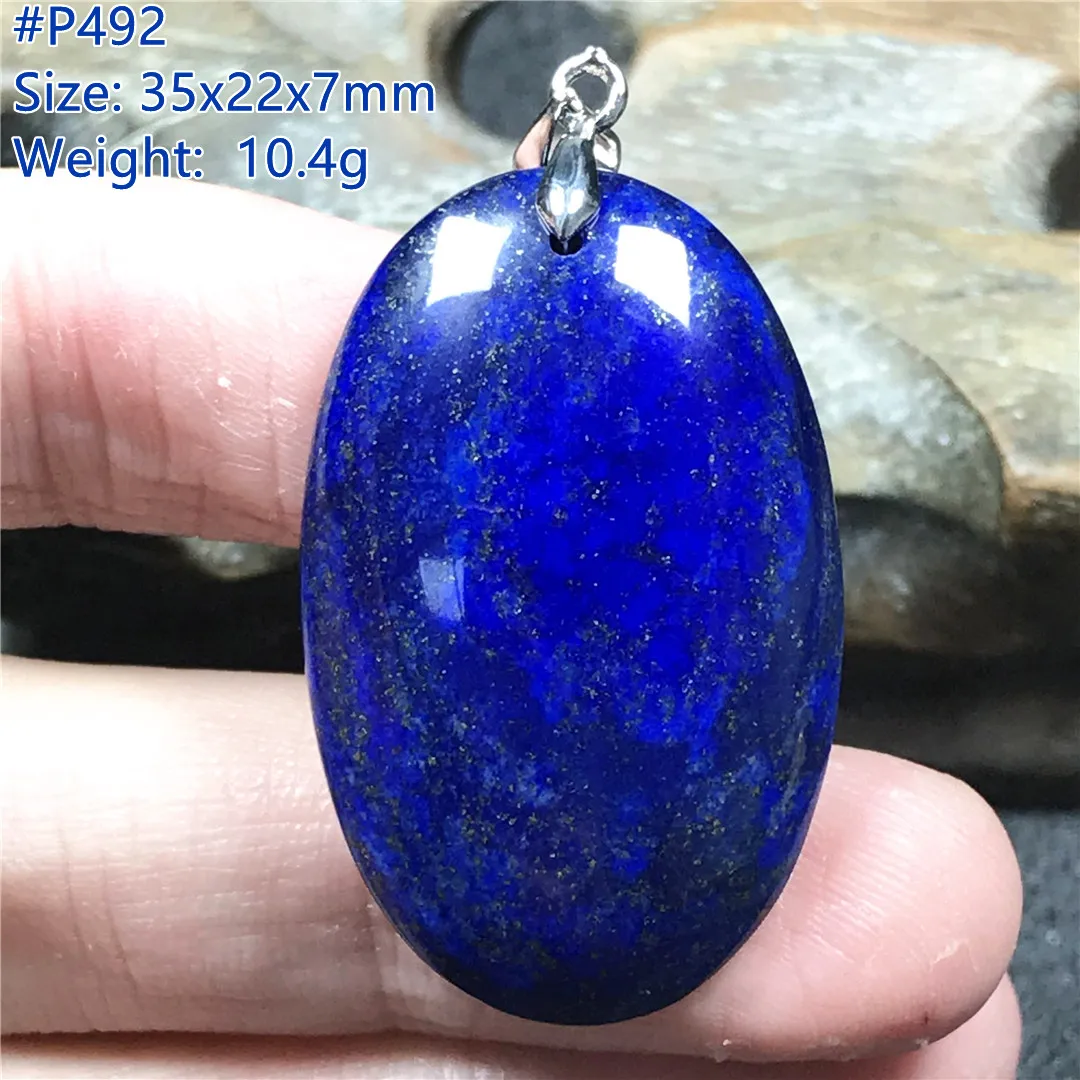 

Natural Royal Blue Lapis Lazuli Silver Nobility Pendant Jewelry For Women Lady Men Love Reiki Gift Crystal Gemstone Beads AAAAA