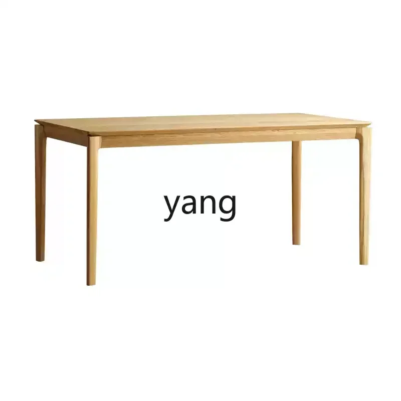 

XYY oak solid wood western food Italian minimalist style log wabi sandy wind island dining table