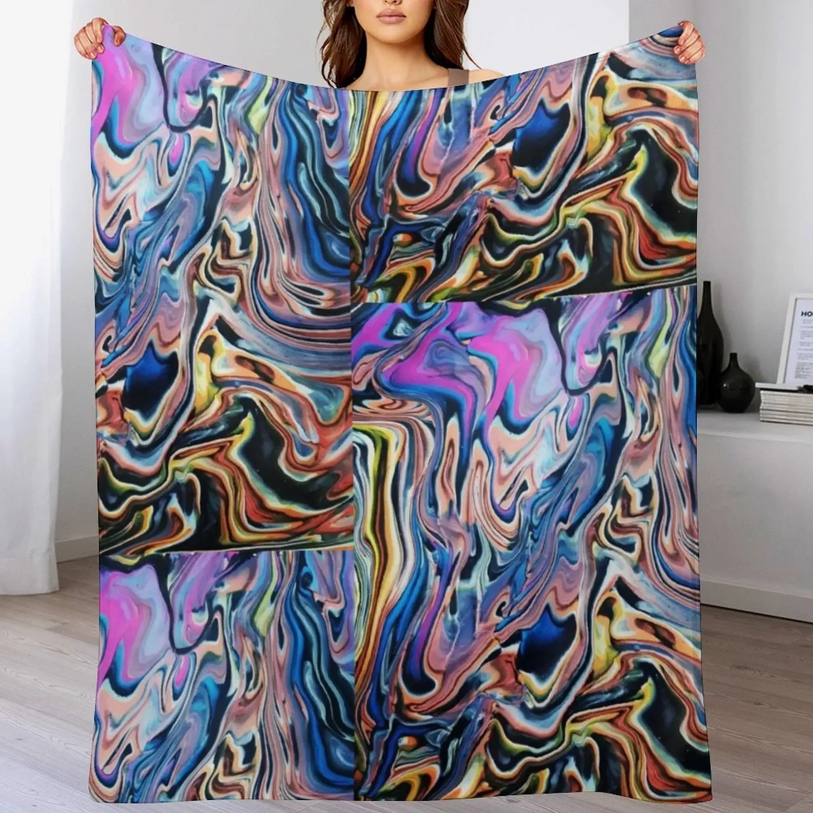 New dancing with the devil Throw Blanket Fade Resistant Durable Throw Blanket