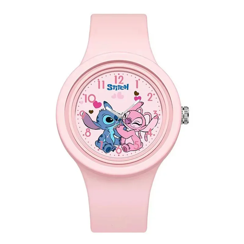 Disney Stitch Watch Kawaii Anime Lilo & Stitch Children Watches Sports Silicone Watch Cartoon Stitch Watch Kids Toy Gifts