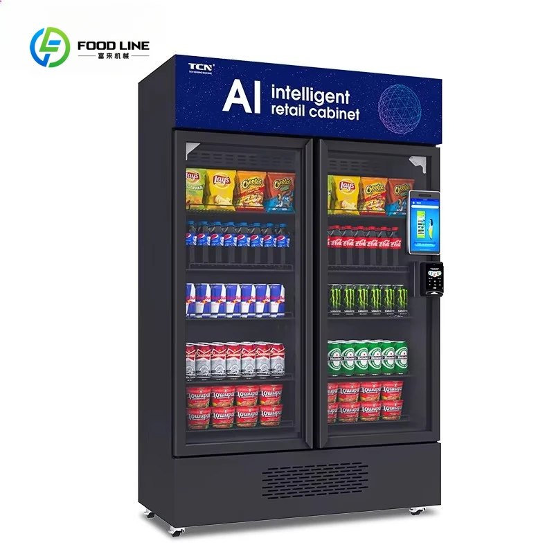 시각적 기능을 갖춘 스마트 냉장고, 신선 야채 자판기 쿨러