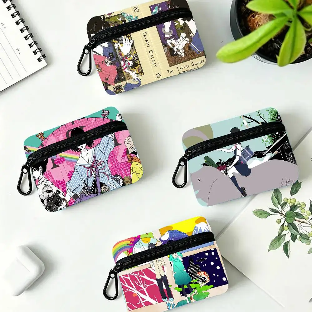 Anime The T-Tatami Galaxy Oxford Fabric Wallet With Zipper Hanging Multifunctional Bag For Credit Cards Keys Coins