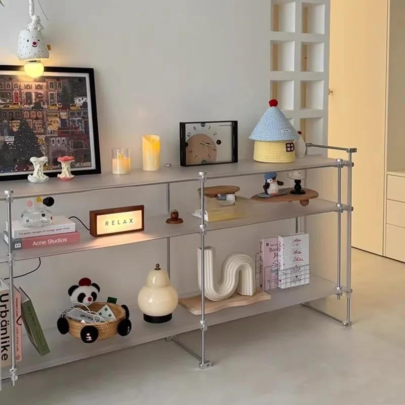 رف أكريليك بمحور بصري من الأرض إلى السقف رف تخزين متعدد الطبقات لغرفة المعيشة وغرفة النوم ورف عرض رف الكتب المنزلي #3